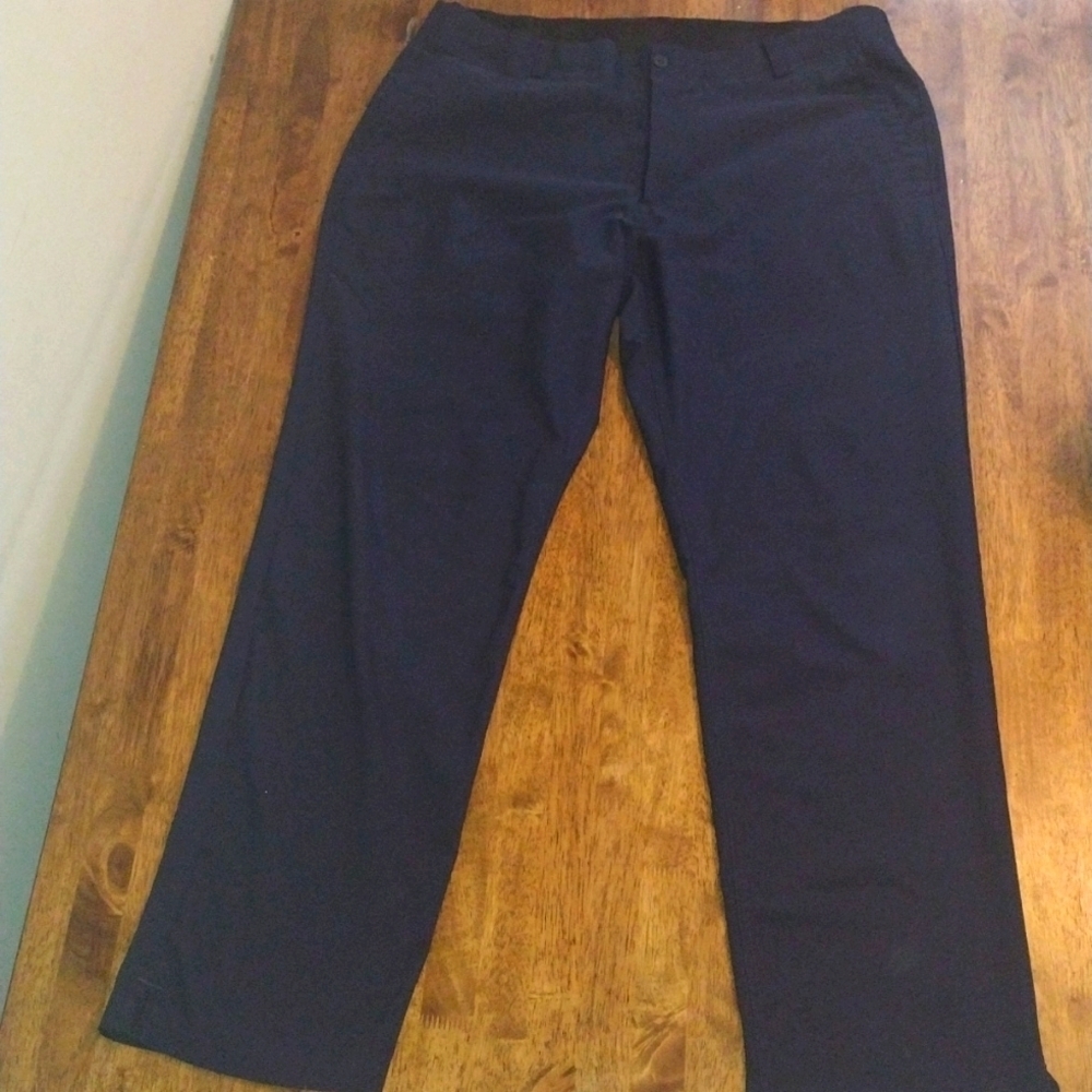 Nike Dri Fit Dress Athletic Navy Blue Pants 36x32
